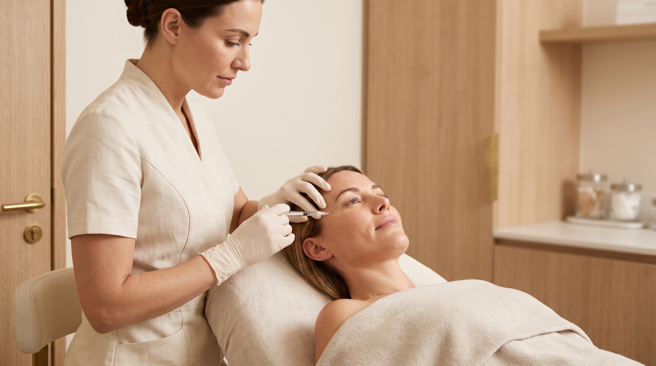 Fondo horizontal del tratamiento: Toxina botulínica y Baby Botox